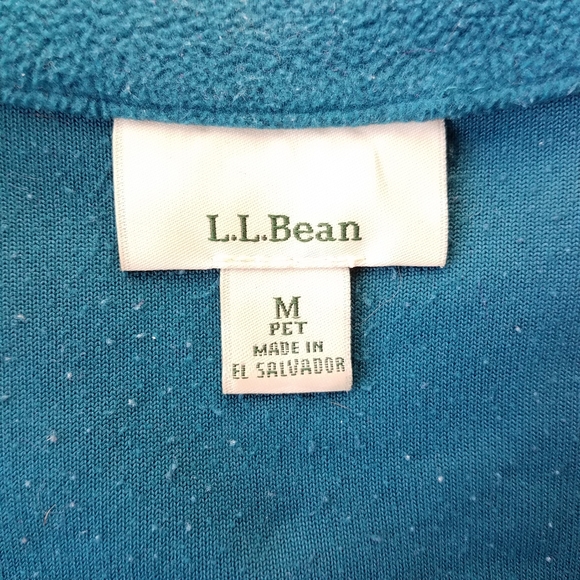 L.L. Bean Teal Blue Fleece Zip Jacket - Picture 4 of 8
